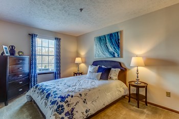 Bedroom at Lake Forest Apartments in Westerville, OH